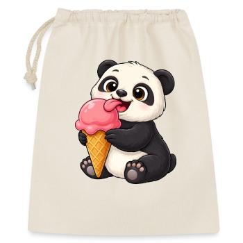 Süßer Panda Eiscreme Tier Kunst Kinder Sommer Kawa - Gift Bag 40 x 50 cm - nature - Front