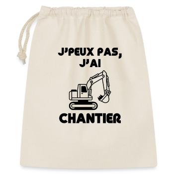 Chantier construction bâtiment  - Sac cadeau 40 x 50 cm - nature - Devant