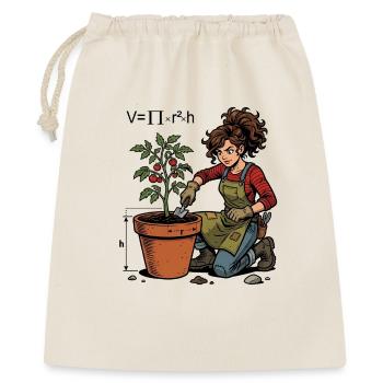 Jardinier en pot – plante de tomate - Sac cadeau 40 x 50 cm - nature - Devant