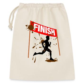 Mud Run Finisher Männer - Geschenkbeutel aus Baumwolle (40 x 50 cm) - Natur - Vorne