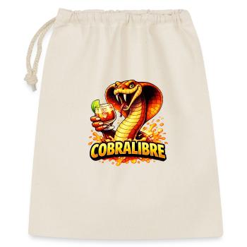 Kobra Cocktail Illustration Cobra Libre - Geschenkbeutel aus Baumwolle (40 x 50 cm) - Natur - Vorne