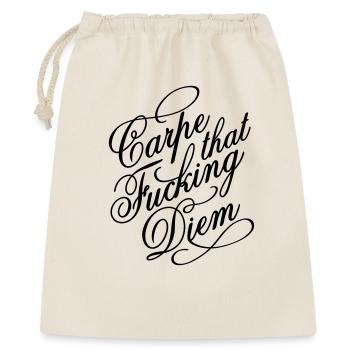 Carpe that fucking diem - Geschenkbeutel aus Baumwolle (40 x 50 cm) - Natur - Vorne