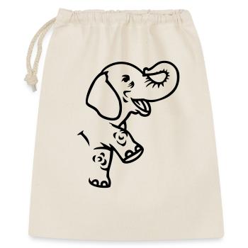 Eléphant, Afrique - Sac cadeau 40 x 50 cm - nature - Devant