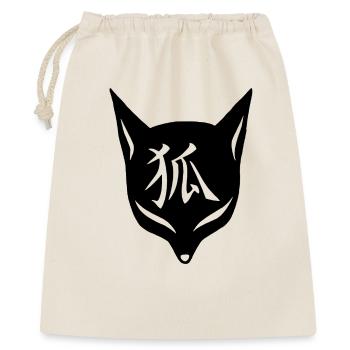 Schwarzer Fuchs manga - Geschenkbeutel aus Baumwolle (40 x 50 cm) - Natur - Vorne