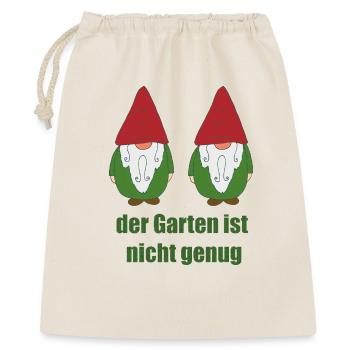 Gartenzwerge lustig - Geschenkbeutel aus Baumwolle (40 x 50 cm) - Natur - Vorne