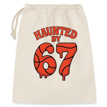Verfolgt von 67 Sechs Sieben Meme Gen Alpha Basketball - Geschenkbeutel aus Baumwolle (40 x 50 cm) - Natur - Vorne