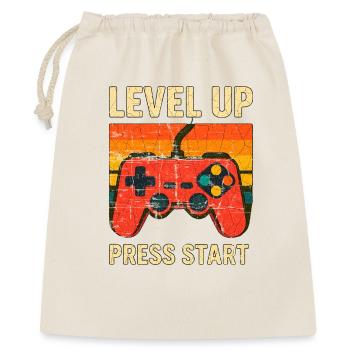 Level Up Retro-Controller-Kunst - Geschenkbeutel aus Baumwolle (40 x 50 cm) - Natur - Vorne
