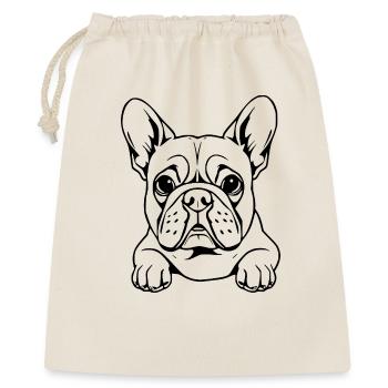 Cadeau de Noël du bouledogue français - Sac cadeau 40 x 50 cm - nature - Devant