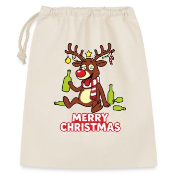 Divertissement de Noël à boire au renne - Sac cadeau 40 x 50 cm - nature - Devant