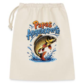 Papas Angelexperte - Geschenkbeutel aus Baumwolle (40 x 50 cm) - Natur - Vorne