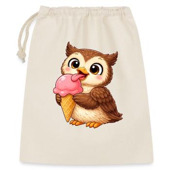 Süße Eule mit Eiskrone Sommer Cartoon König  - Gift Bag 40 x 50 cm - nature - Front