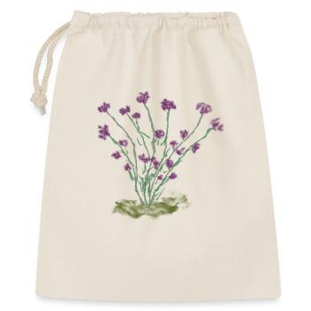 Florale Wildblumenzeichnung - Geschenkbeutel aus Baumwolle (40 x 50 cm) - Natur - Vorne