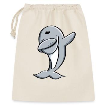 Delfin fait Dab Dance - Tamponner - Dolphin - Comic - Sac cadeau 40 x 50 cm - nature - Devant