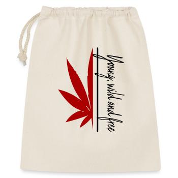 Young wild and free / Cannabis / Cannabisblatt - Gift Bag 40 x 50 cm - nature - Front