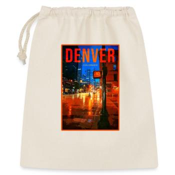 Nuit néon de Denver : Pluie en ville - Sac cadeau 40 x 50 cm - nature - Devant