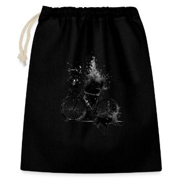 Bicycle in watercolor splash - Gift Bag 40 x 50 cm - black - Front