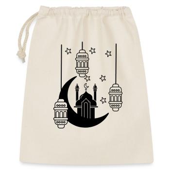 Moschee in Mondlicht und Sternen - Geschenkbeutel aus Baumwolle (40 x 50 cm) - Natur - Vorne