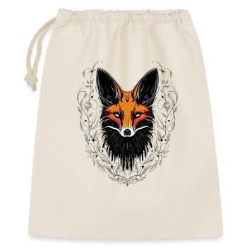 Mystischer Fuchs mit Ornamenten Natur Herbst - Geschenkbeutel aus Baumwolle (40 x 50 cm) - Natur - Vorne