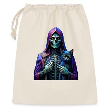 La mort avec un chat dans les mains - Sac cadeau 40 x 50 cm - nature - Devant