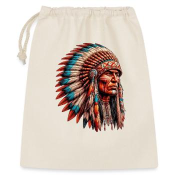 Amérindien Peau rouge d’Amérique - Sac cadeau 40 x 50 cm - nature - Devant