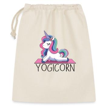 Yogicorn – Yoga Licorn Humor Design - Sac cadeau 40 x 50 cm - nature - Devant
