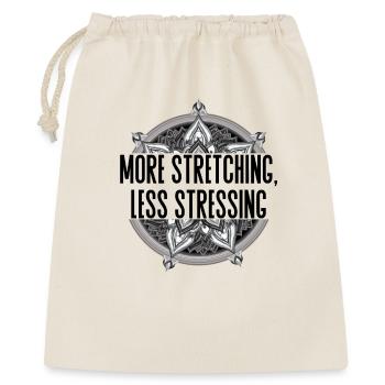 More Stretching Less Stressing – Yoga Design - Gift Bag 40 x 50 cm - nature - Front
