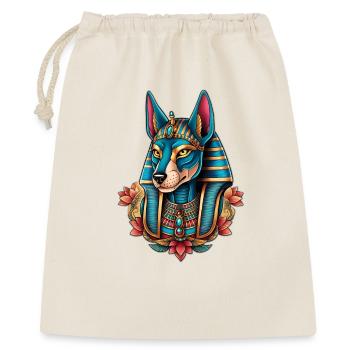 Illustration von Anubis - Geschenkbeutel aus Baumwolle (40 x 50 cm) - Natur - Vorne