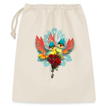 Les sympathiques oiseaux de bonne humeur - Sac cadeau 40 x 50 cm - nature - Devant