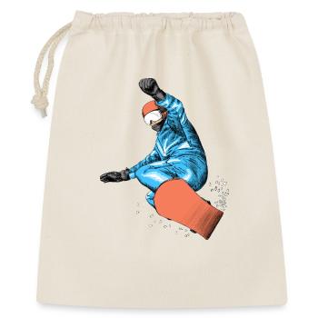 Snowboarder - Geschenkbeutel aus Baumwolle (40 x 50 cm) - Natur - Vorne