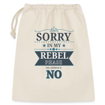 Rebel Phase Irony T-Shirt Design - Gift Bag 40 x 50 cm - nature - Front