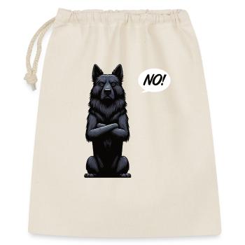 No Schwarzer Schäferhund Schäferhundbesitzer  - Geschenkbeutel aus Baumwolle (40 x 50 cm) - Natur - Vorne