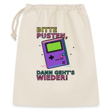 Retro Gaming Spruch mit Handspielgerät Videospiele - Geschenkbeutel aus Baumwolle (40 x 50 cm) - Natur - Vorne