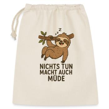 Sieste paresseux avec slogan dictons drôles - Sac cadeau 40 x 50 cm - nature - Devant