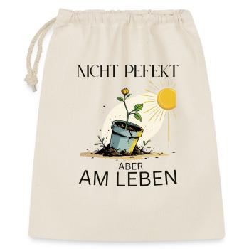 Wachsender Lebensbaum in Blumentopf - Geschenkbeutel aus Baumwolle (40 x 50 cm) - Natur - Vorne
