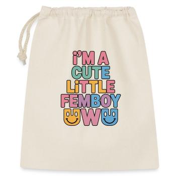 Je suis un mignon petit femboy UwU - Sac cadeau 40 x 50 cm - nature - Devant