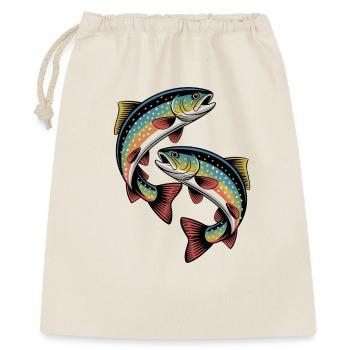 Deux truites sauteuses - Sac cadeau 40 x 50 cm - nature - Devant