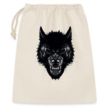Wolf - Geschenkbeutel aus Baumwolle (40 x 50 cm) - Natur - Vorne