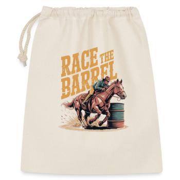 Rodeo Barrel Sprint - Geschenkbeutel aus Baumwolle (40 x 50 cm) - Natur - Vorne