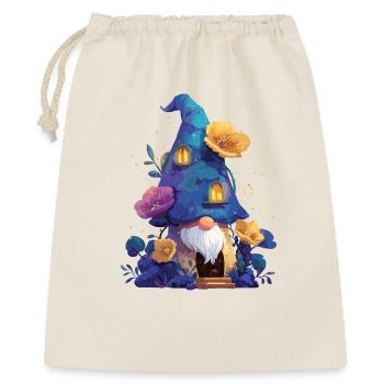 Blue Gnome in the House of Blossoms - Gift Bag 40 x 50 cm - nature - Front