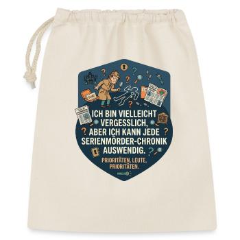 True Crime Humor Serienmörder Spruch - Geschenkbeutel aus Baumwolle (40 x 50 cm) - Natur - Vorne