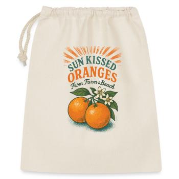 Orangen Früchte Exotisch Urlaub Sommer Sonne - Geschenkbeutel aus Baumwolle (40 x 50 cm) - Natur - Vorne