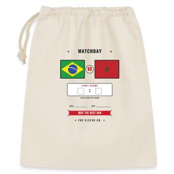 Brazil vs Morocco Football Score Card - Gift Bag 40 x 50 cm - nature - Front