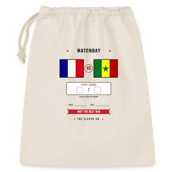 Frankreich gegen Senegal Fußball-Spielstand - Geschenkbeutel aus Baumwolle (40 x 50 cm) - Natur - Vorne