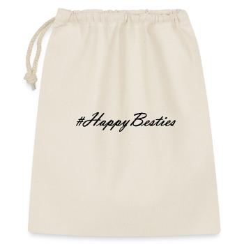 Happy Besties - Geschenkbeutel aus Baumwolle (40 x 50 cm) - Natur - Vorne