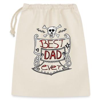 Meilleur papa de tous les temps crâne père pirate motif cool - Sac cadeau 40 x 50 cm - nature - Devant