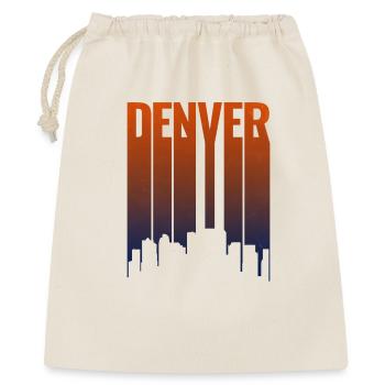Denver Skyline Farbverlauf - Geschenkbeutel aus Baumwolle (40 x 50 cm) - Natur - Vorne