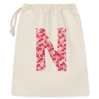 Kiss shirt - Letter N - Gift Bag 40 x 50 cm - nature - Front