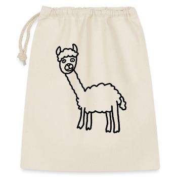 Llama Alpaca Silhouette Minimalstil - Geschenkbeutel aus Baumwolle (40 x 50 cm) - Natur - Vorne