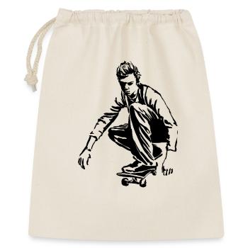 Skateboarding - Geschenkbeutel aus Baumwolle (40 x 50 cm) - Natur - Vorne