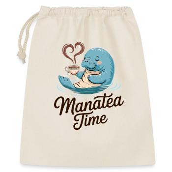 Manatee Marine Animal Ocean Loves Tea - Gift Bag 40 x 50 cm - nature - Front
